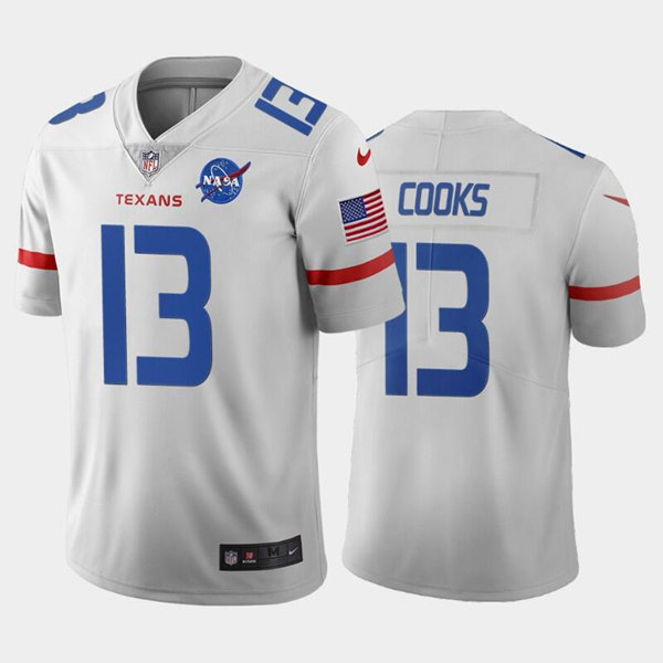 Men's Houston Texans #13 Brandin Cooks White Stitched Jersey Men's Houston Texans #13 Brandin Cooks White Stitched Jersey